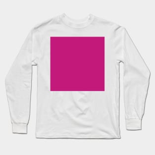 Solid Raspberry Hot Pink Monochrome Minimal Design Long Sleeve T-Shirt